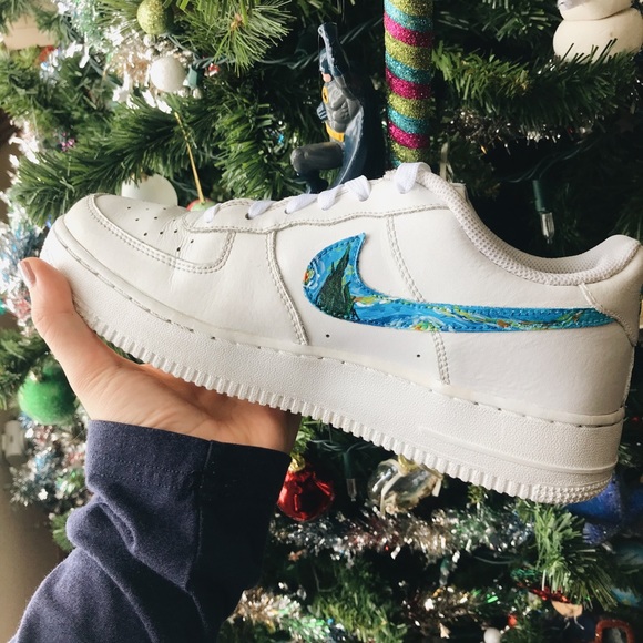 Nike | Shoes | Nwt Custom Painted Van Gogh Air Force | Poshmark